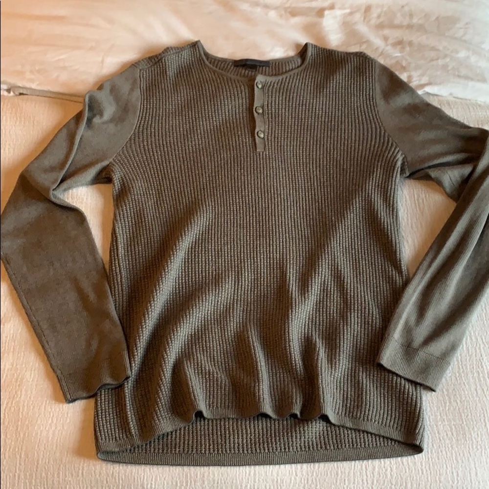 Gray waffle Henley